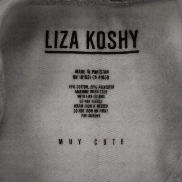 Liza Koshy Womens One of One Gray Sweatshirt New Large - Picture 4 of 4